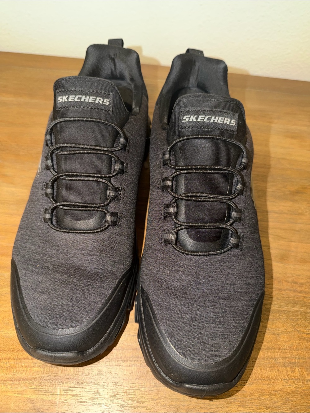 Skechers Men's Charcoal Black Slip-On Athletic Sneakers